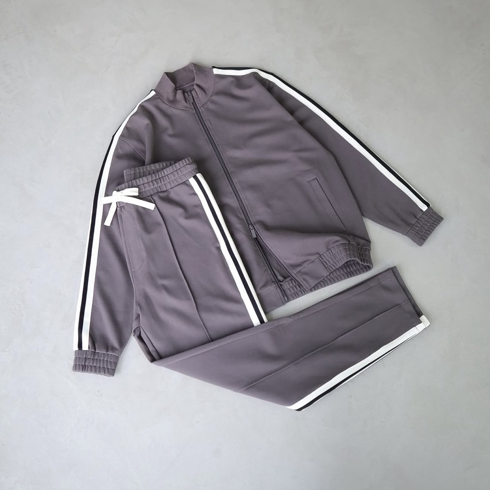 ICON Gray Ross Campbell Tape Tracksuit with Stripes Mens Jacket M and Pants S